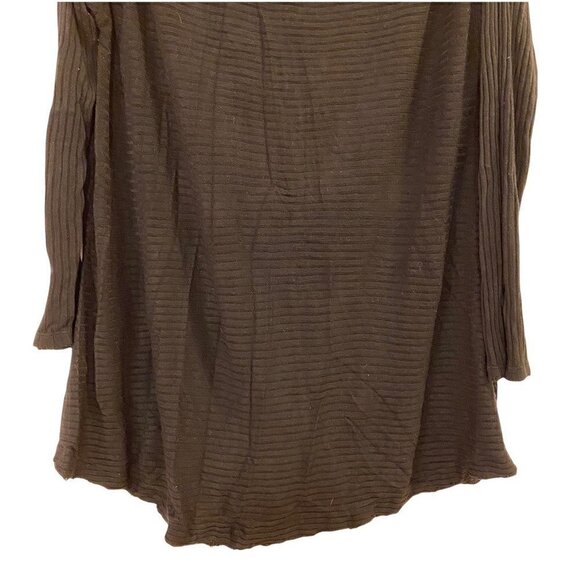 We The Free People Women Shirt Black Knit Long Sleeve Cowl Neck Slit Medium Knit - Picture 3 of 8